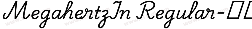 MegahertzIn Regular字体转换